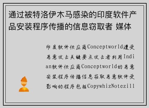 通过被特洛伊木马感染的印度软件产品安装程序传播的信息窃取者 媒体